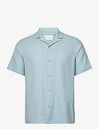 Short-sleeved Cuban Shirt - LIGHTBLUE