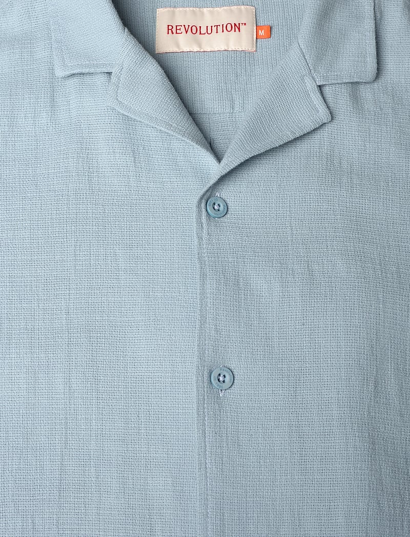 Revolution - Short-sleeved Cuban Shirt - kurzarmhemden - lightblue - 2