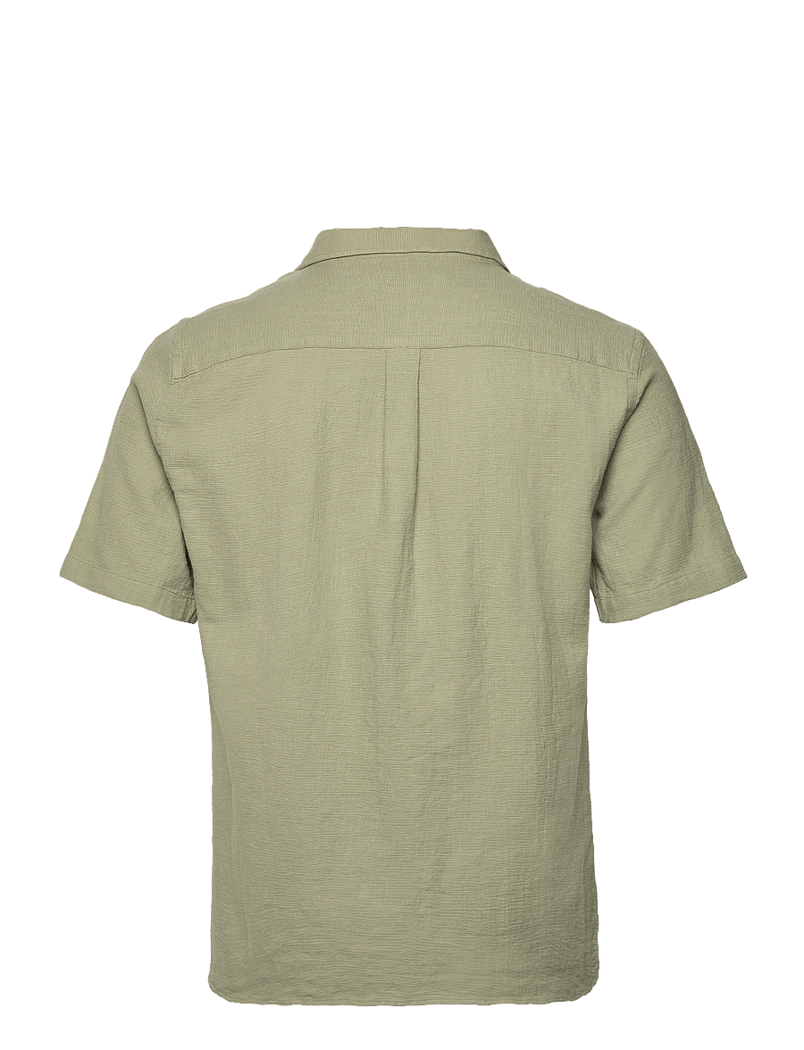 Revolution - Short-sleeved Cuban Shirt - kortermede skjorter - lightgreen - 1