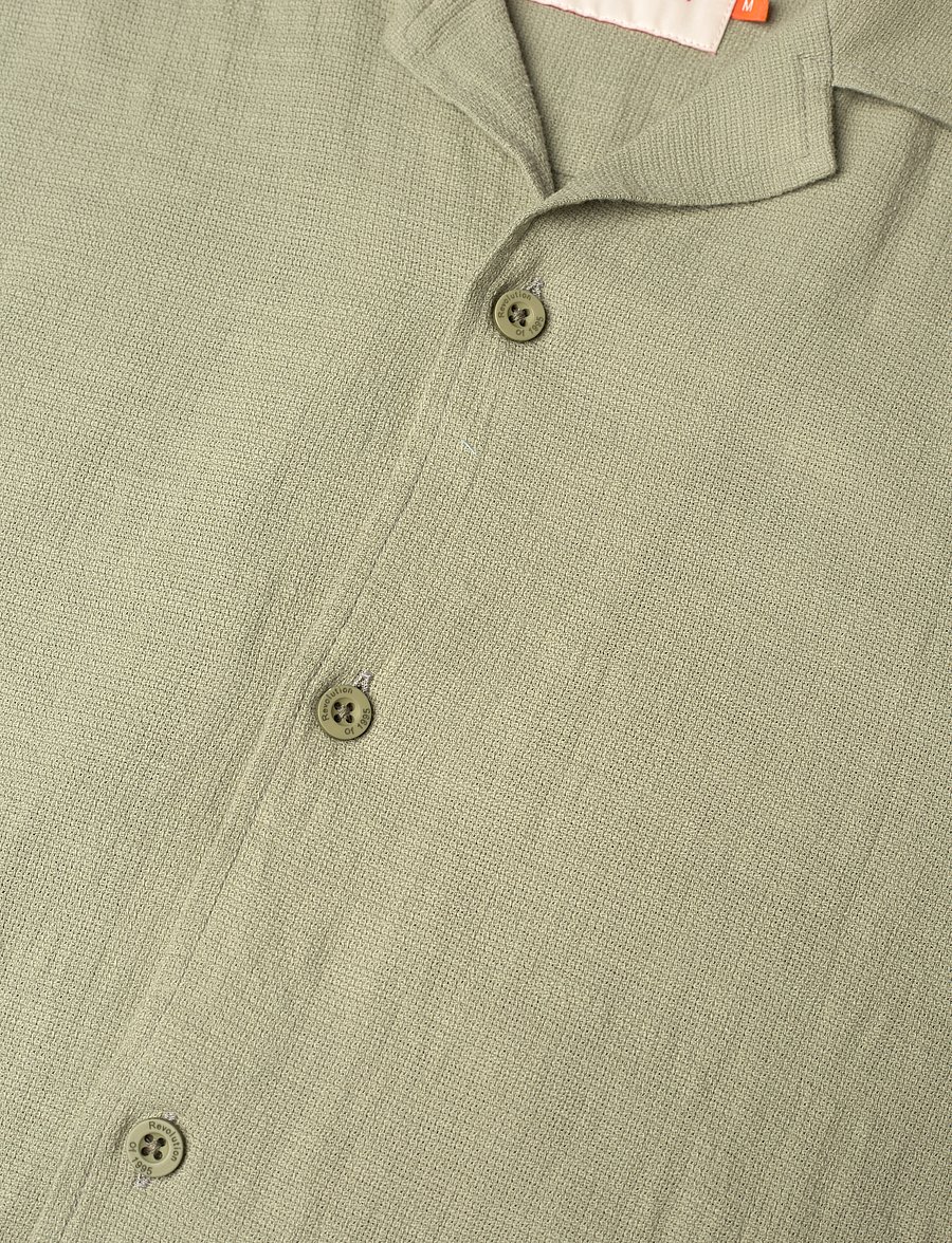 Revolution - Short-sleeved Cuban Shirt - kortermede skjorter - lightgreen - 3