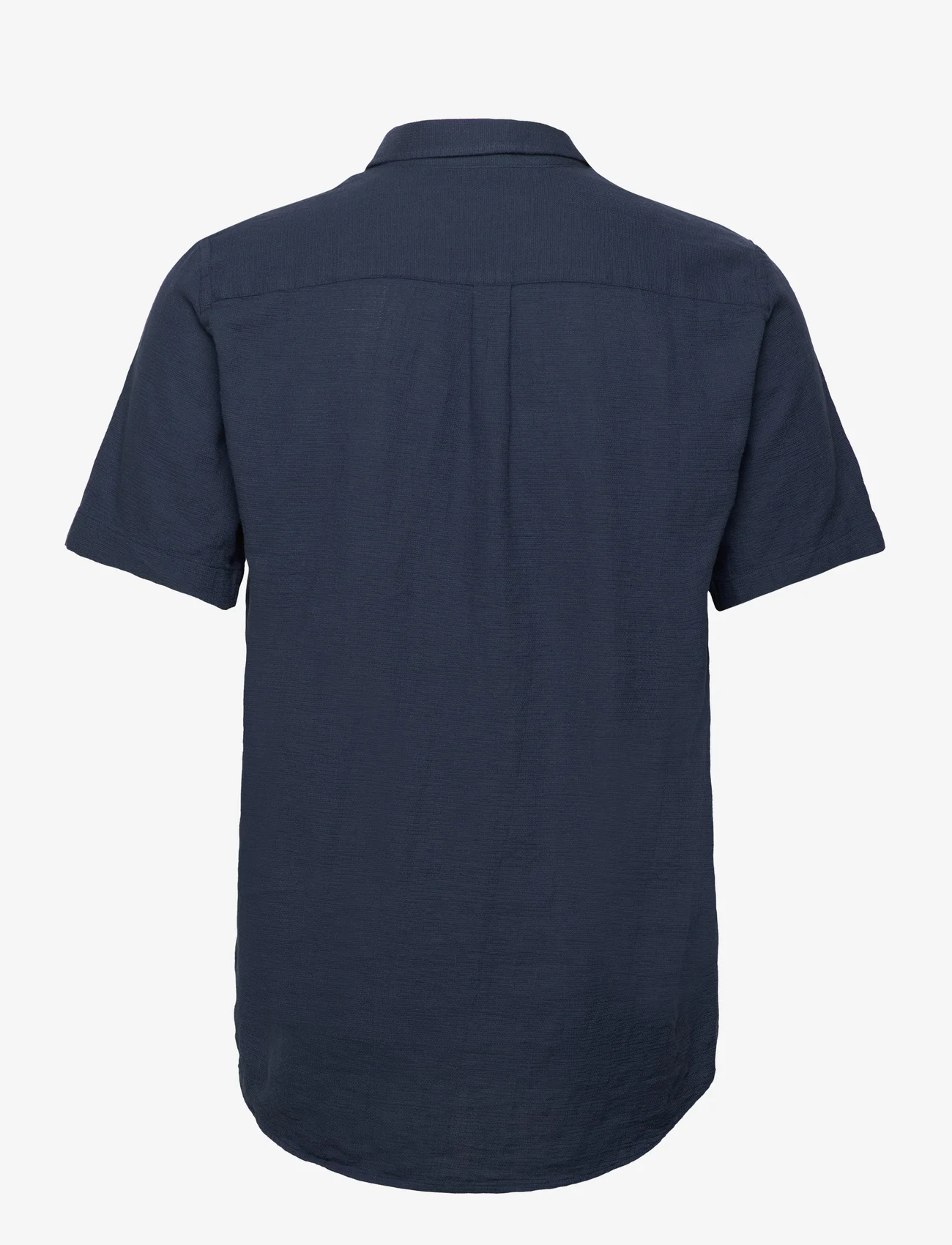 Revolution - Short-sleeved Cuban Shirt - kortermede t-skjorter - navy - 1