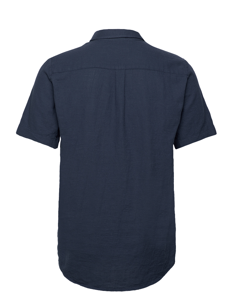 Revolution - Short-sleeved Cuban Shirt - kurzarmhemden - navy - 1