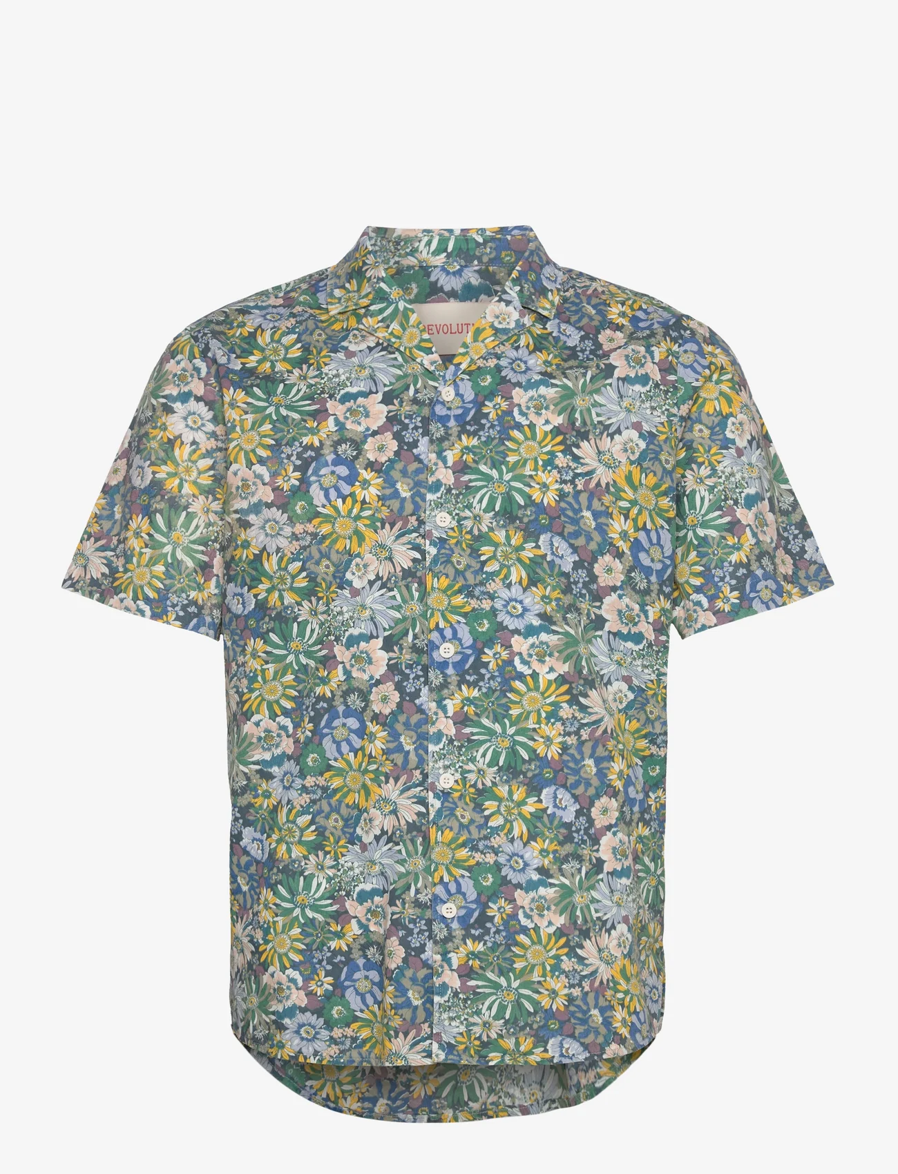 Revolution - Short sleeved Cuban Shirt - kortärmade skjortor - lightblue - 0