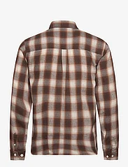 Revolution - Regular Shirt - rutede skjorter - brown - 1