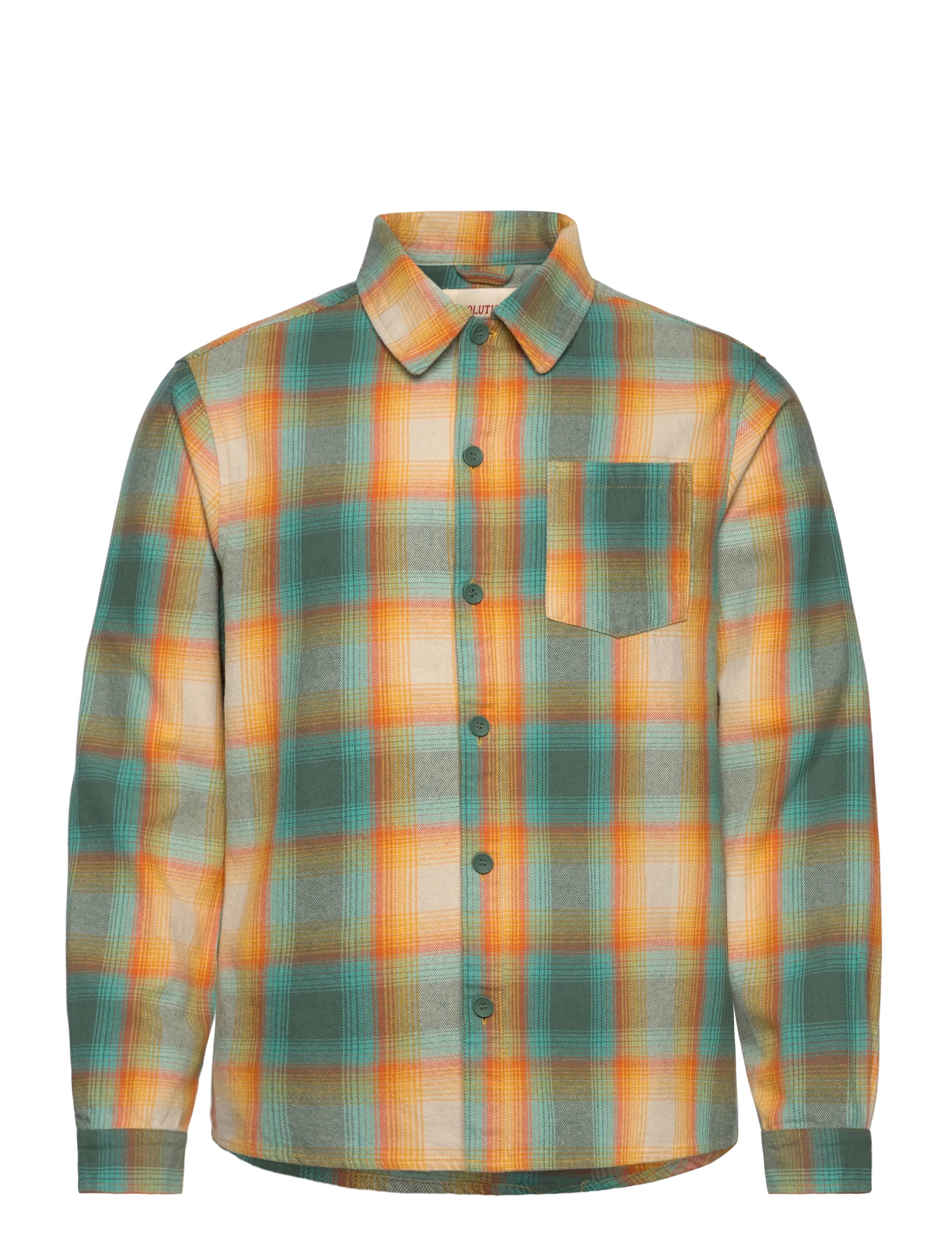 Revolution Casual Overshirt, S, Green, Shirts > Checkered Shirt, Herre