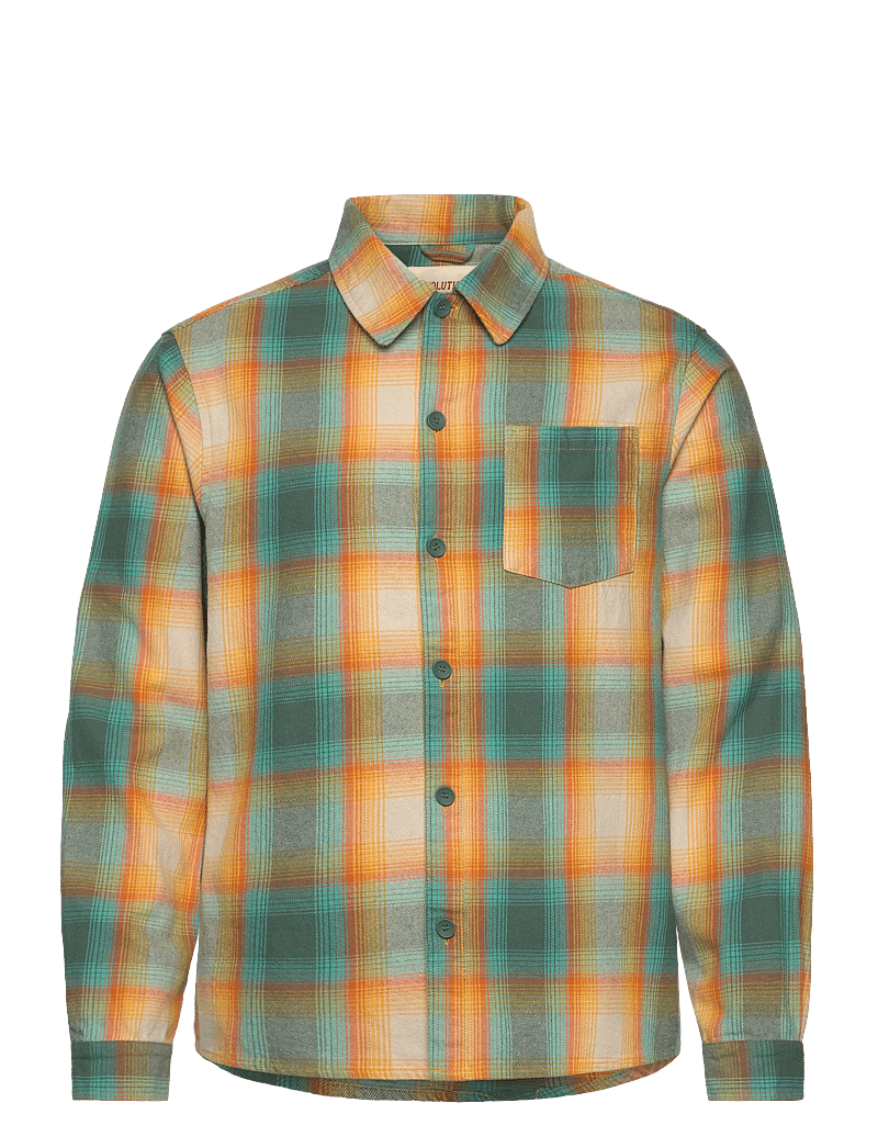 Revolution - Casual Overshirt - ternede skjorter - green - 0