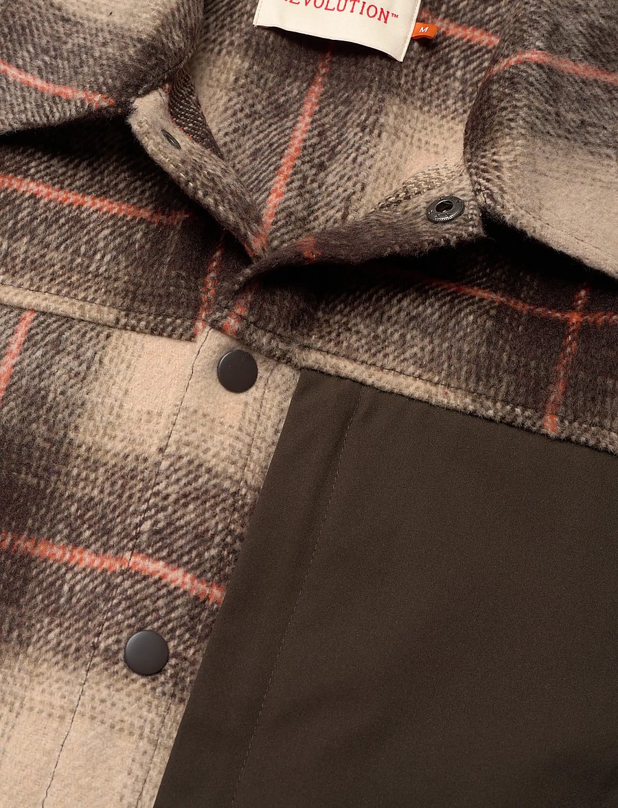 Revolution - Hiker Overshirt - kollektionen - darkbrown - 2