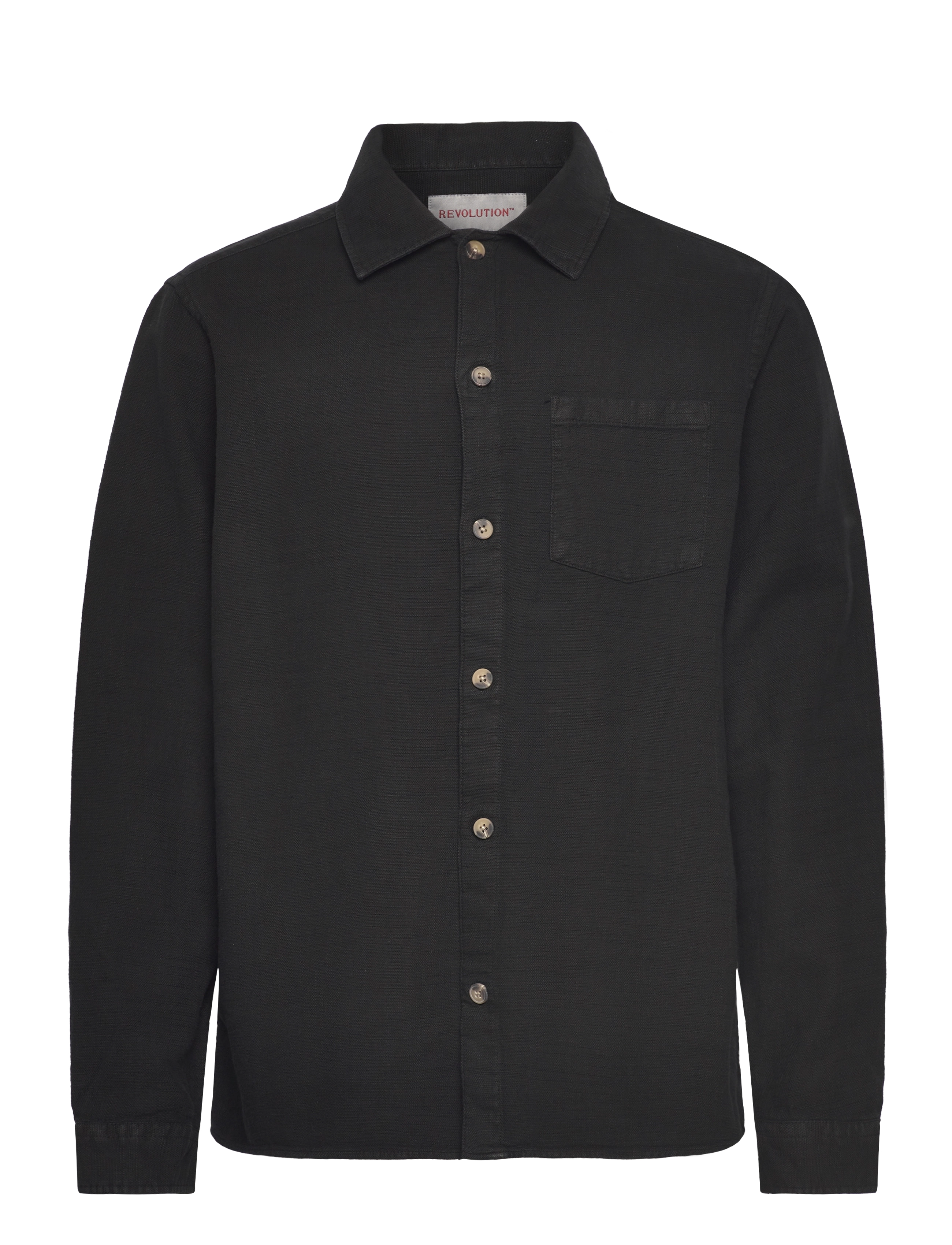 Revolution Casual Shirt, Mænd, Casual Skjorte, Sort, Str: L