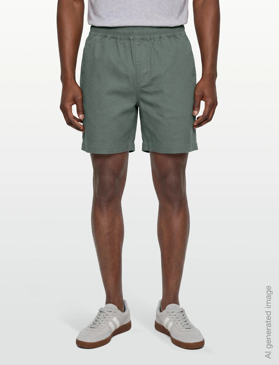 Revolution - Linen Shorts - leinen-shorts - dustgreen - 3
