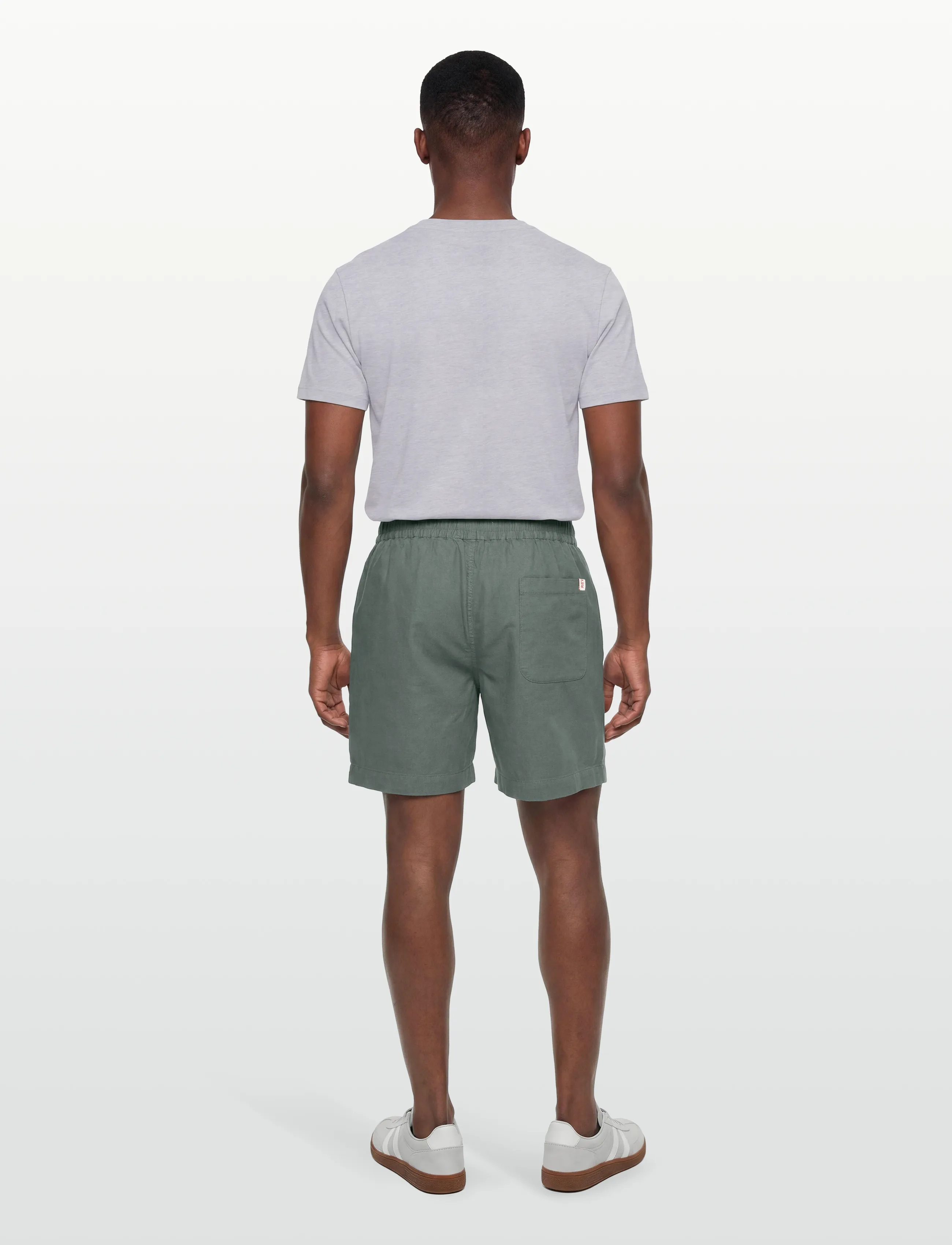 Revolution - Linen Shorts - hørshorts - dustgreen - 4
