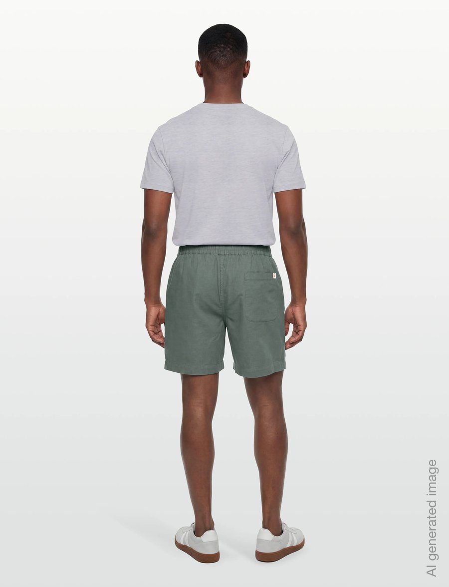 Revolution - Linen Shorts - leinen-shorts - dustgreen - 4