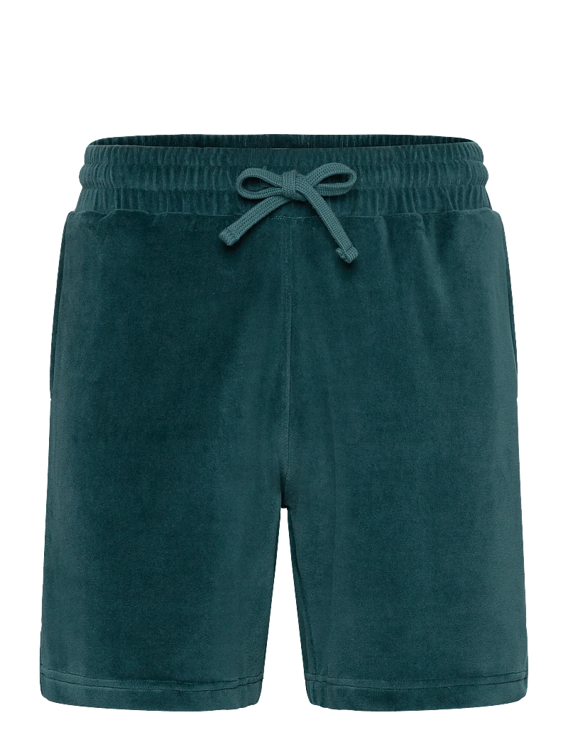 Revolution - Velour Shorts - sweatshorts - darkpetrol - 0