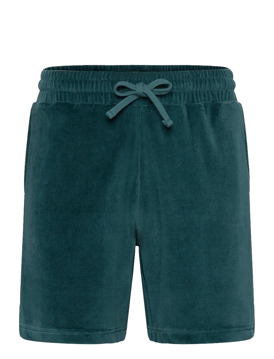 Revolution - Velour Shorts - sweatshorts - darkpetrol - 0