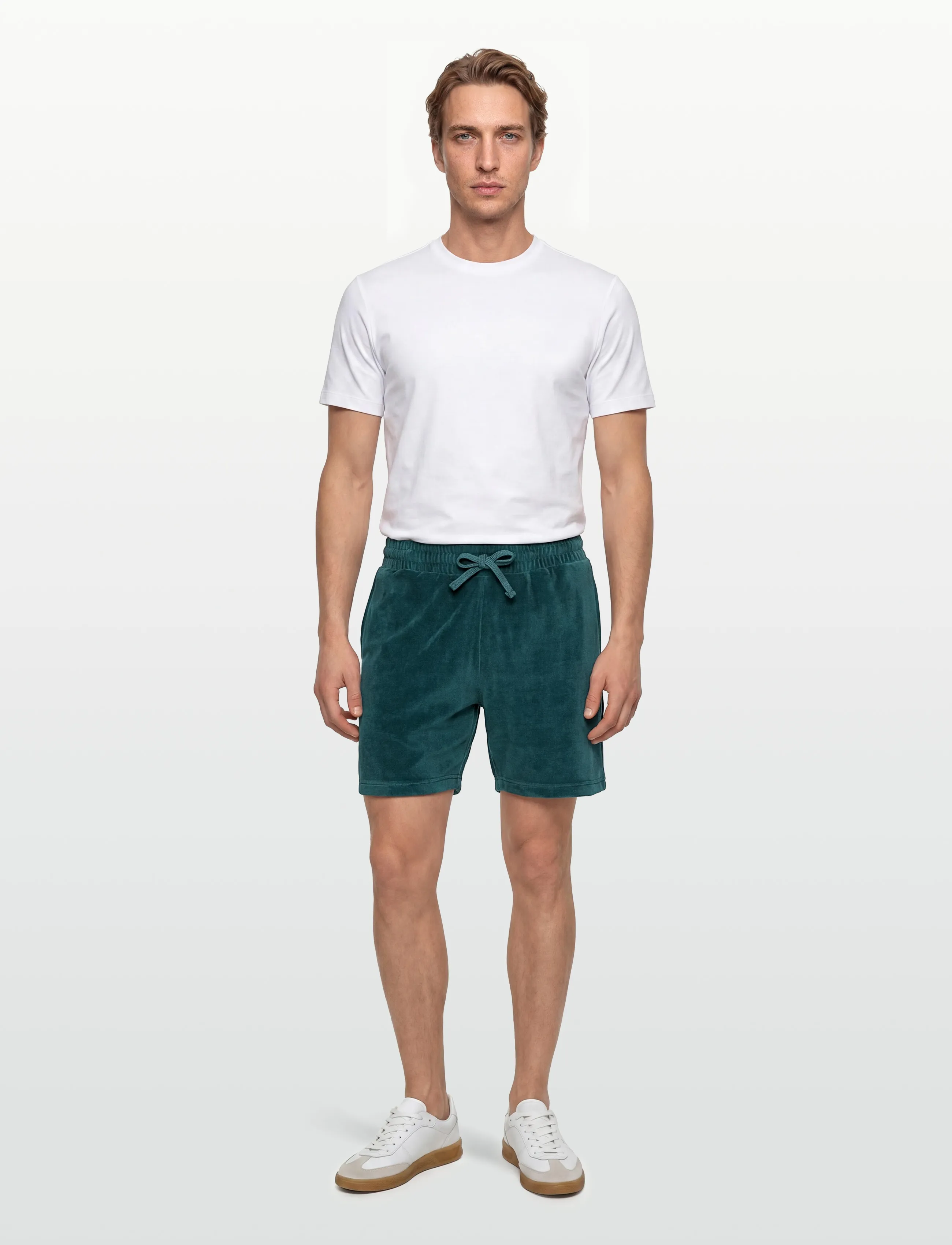 Revolution - Velour Shorts - herren - darkpetrol - 0