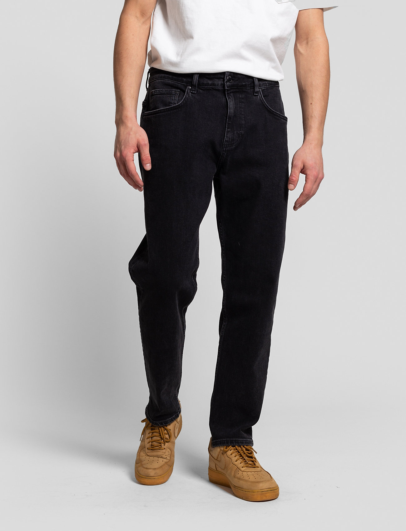 Revolution Rinsed Black Loose Jeans, 33 x 32, Schwarz - Relaxed, Männerswear