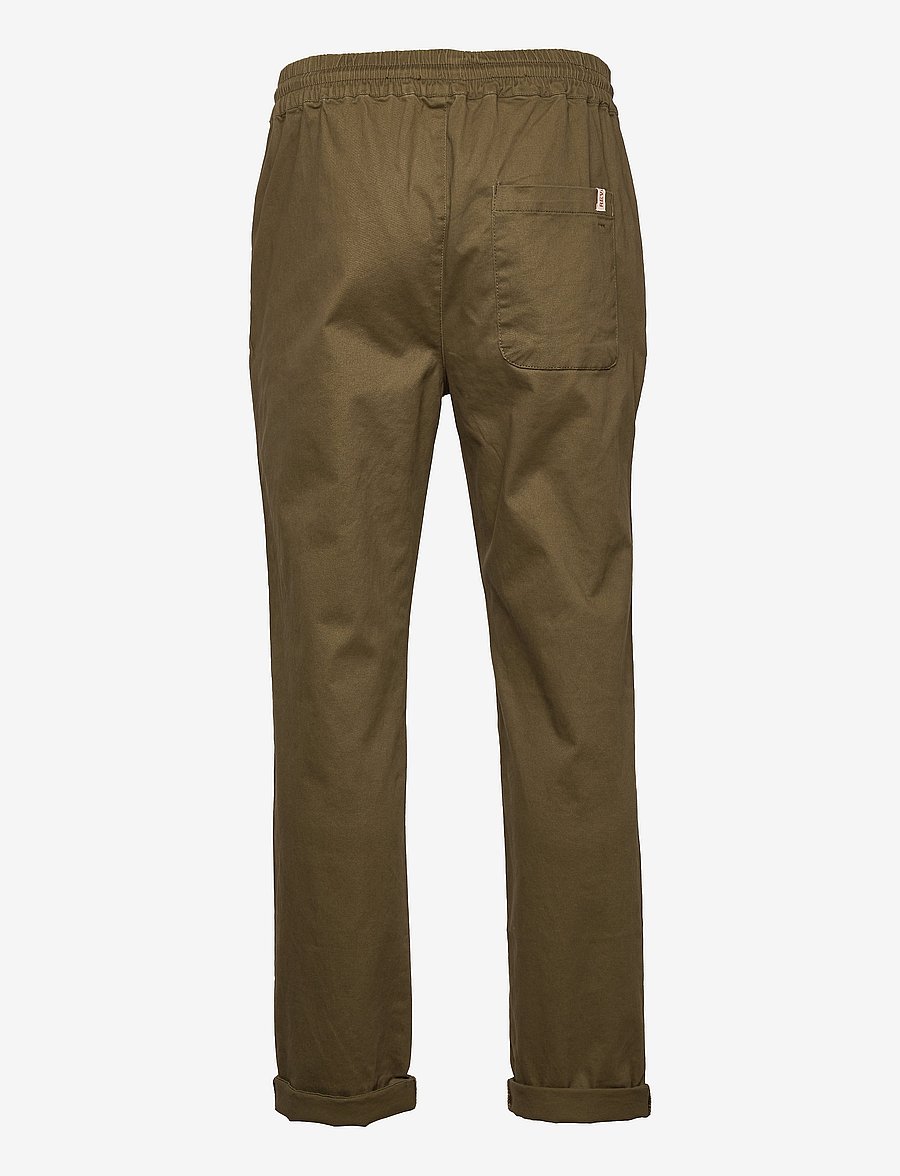 Revolution - Loose trousers with vintage wash and elastic waist - freizeithosen - army - 2