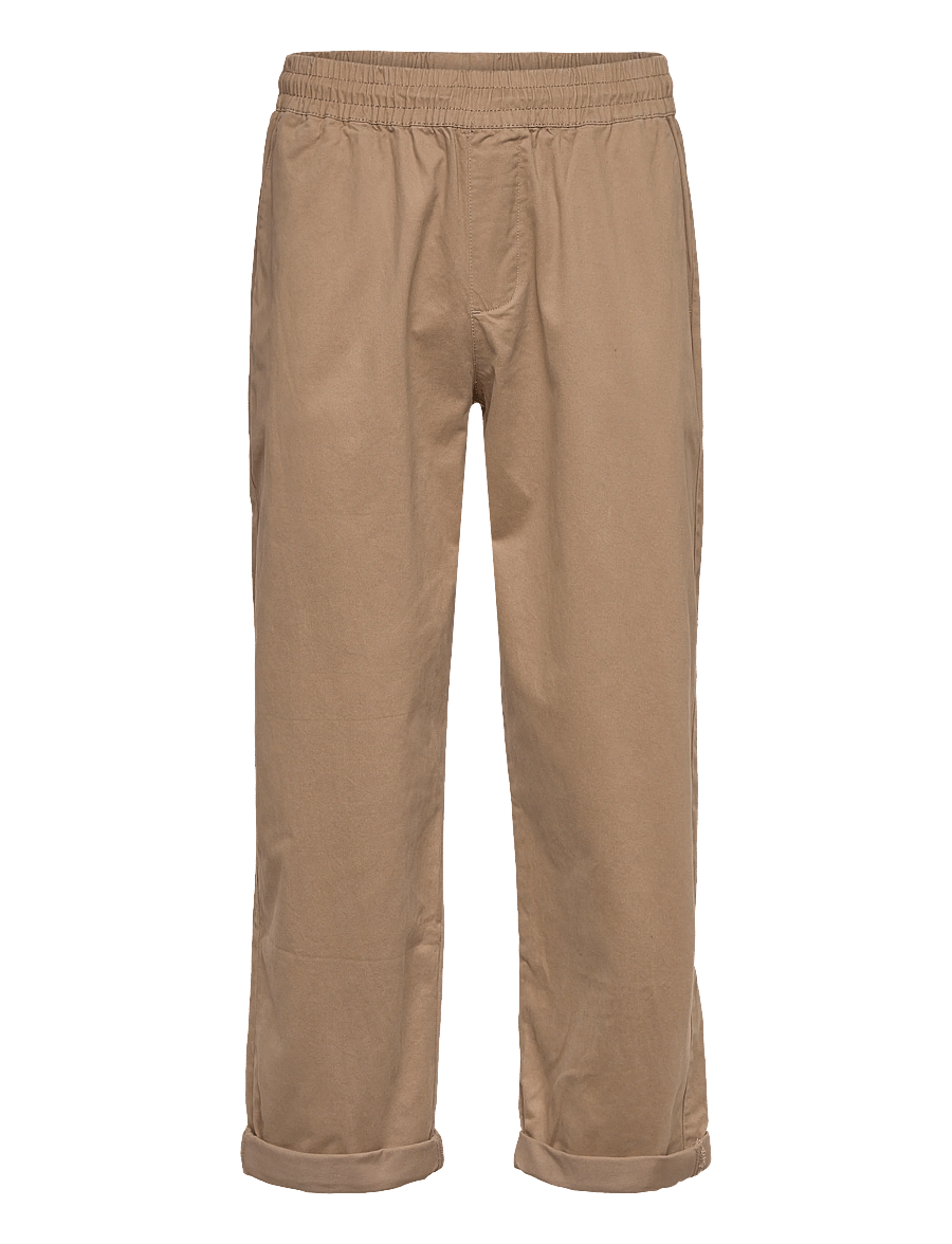 Revolution - Loose trousers with vintage wash and elastic waist - freizeithosen - darkkhaki - 1