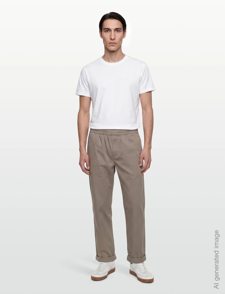 Revolution - Loose trousers with vintage wash and elastic waist - freizeithosen - grey - 0