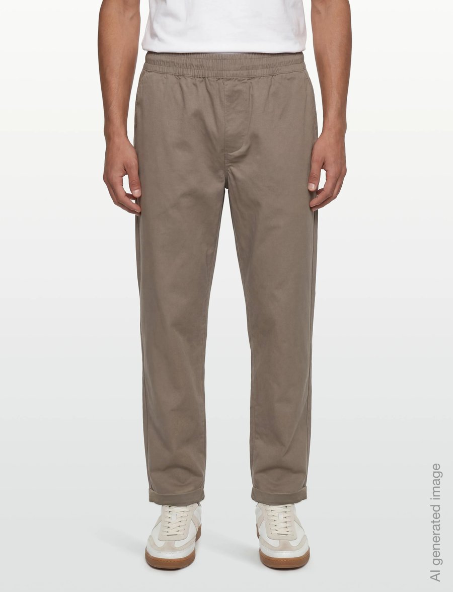 Revolution - Loose trousers with vintage wash and elastic waist - freizeithosen - grey - 3