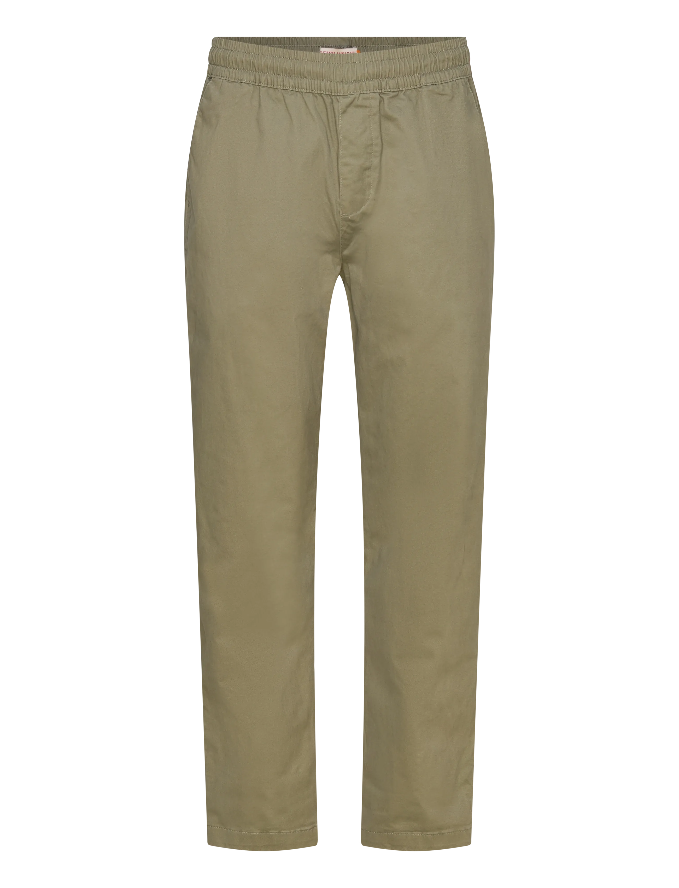 REVOLUTION Loose Hosen With Vintage Wash Und Elastic Waist Khaki - L - Herren