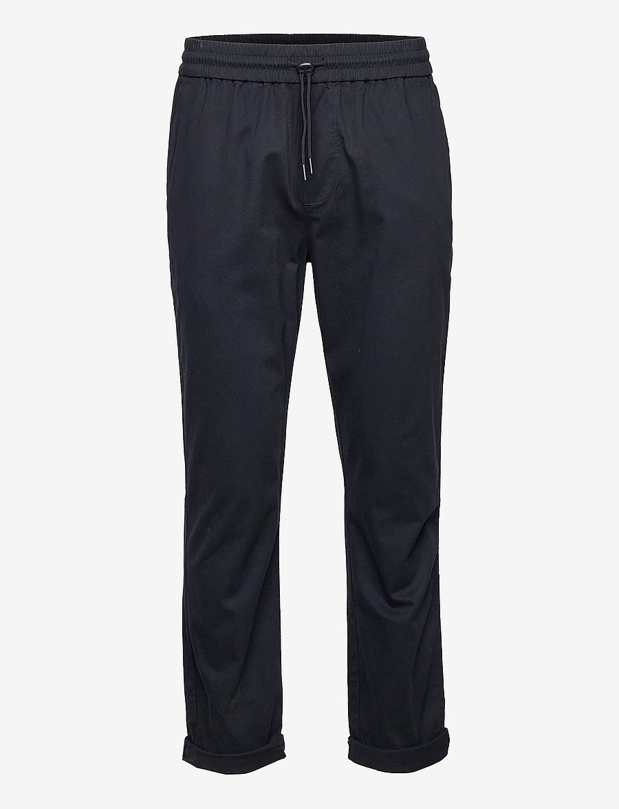 Revolution - Loose trousers with vintage wash and elastic waist - casual trousers - navy - 1