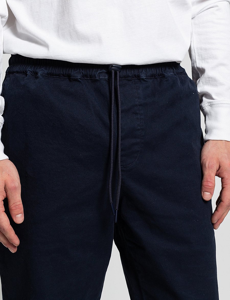 Revolution - Loose trousers with vintage wash and elastic waist - casual trousers - navy - 3