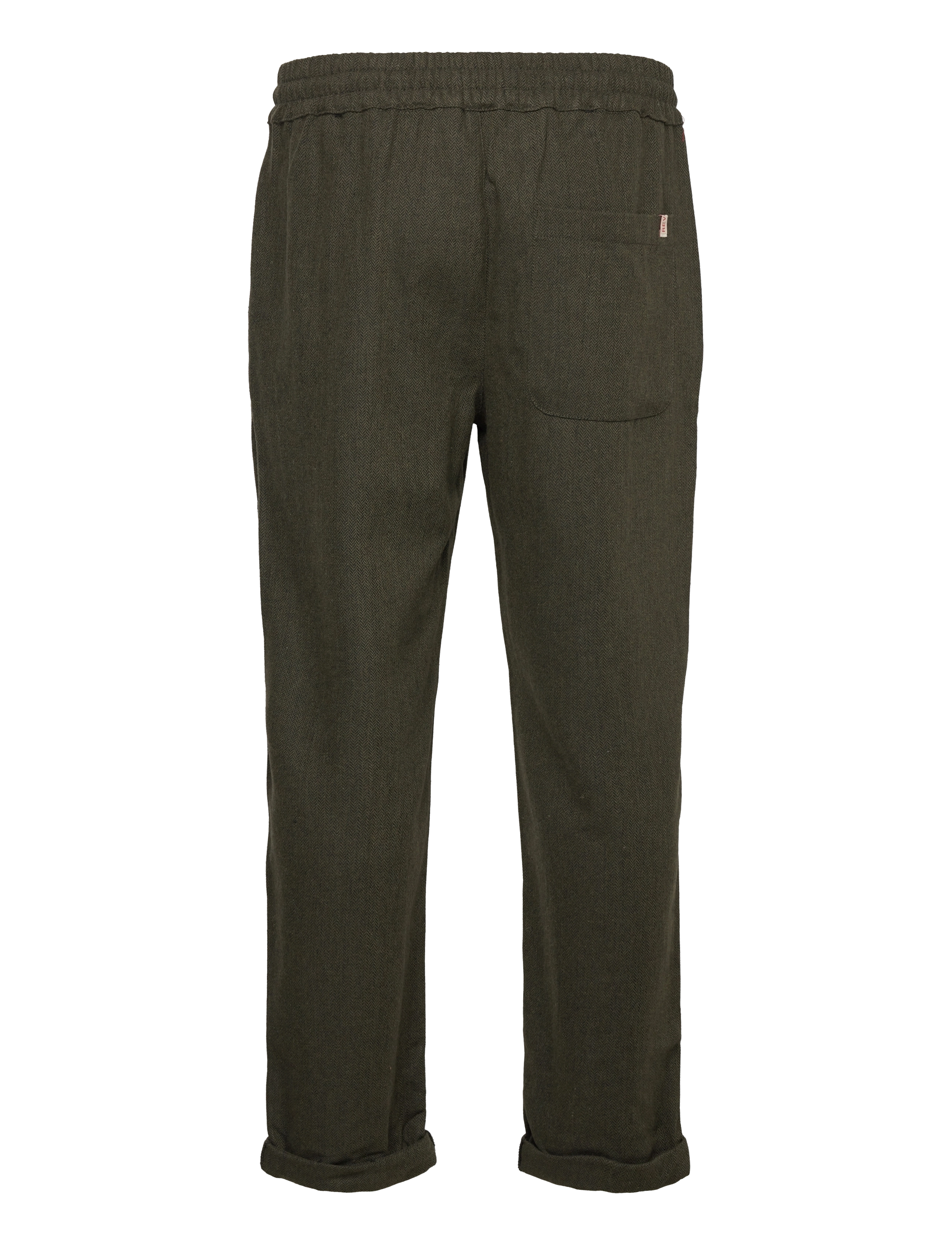 Revolution - Casual Trousers Herringbone - army - 2