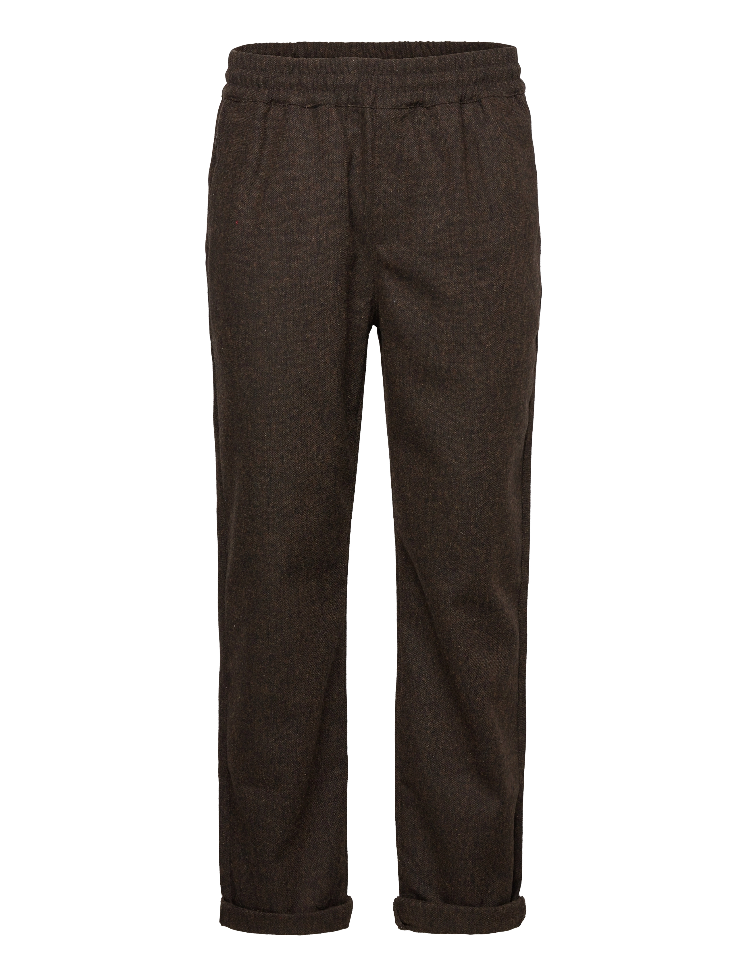 Casual Trousers Melange - BROWN