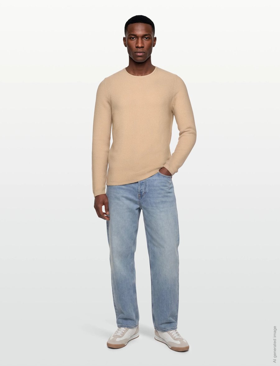 Revolution - Knit Sweater - Ümara kaelusega - offwhite - 0