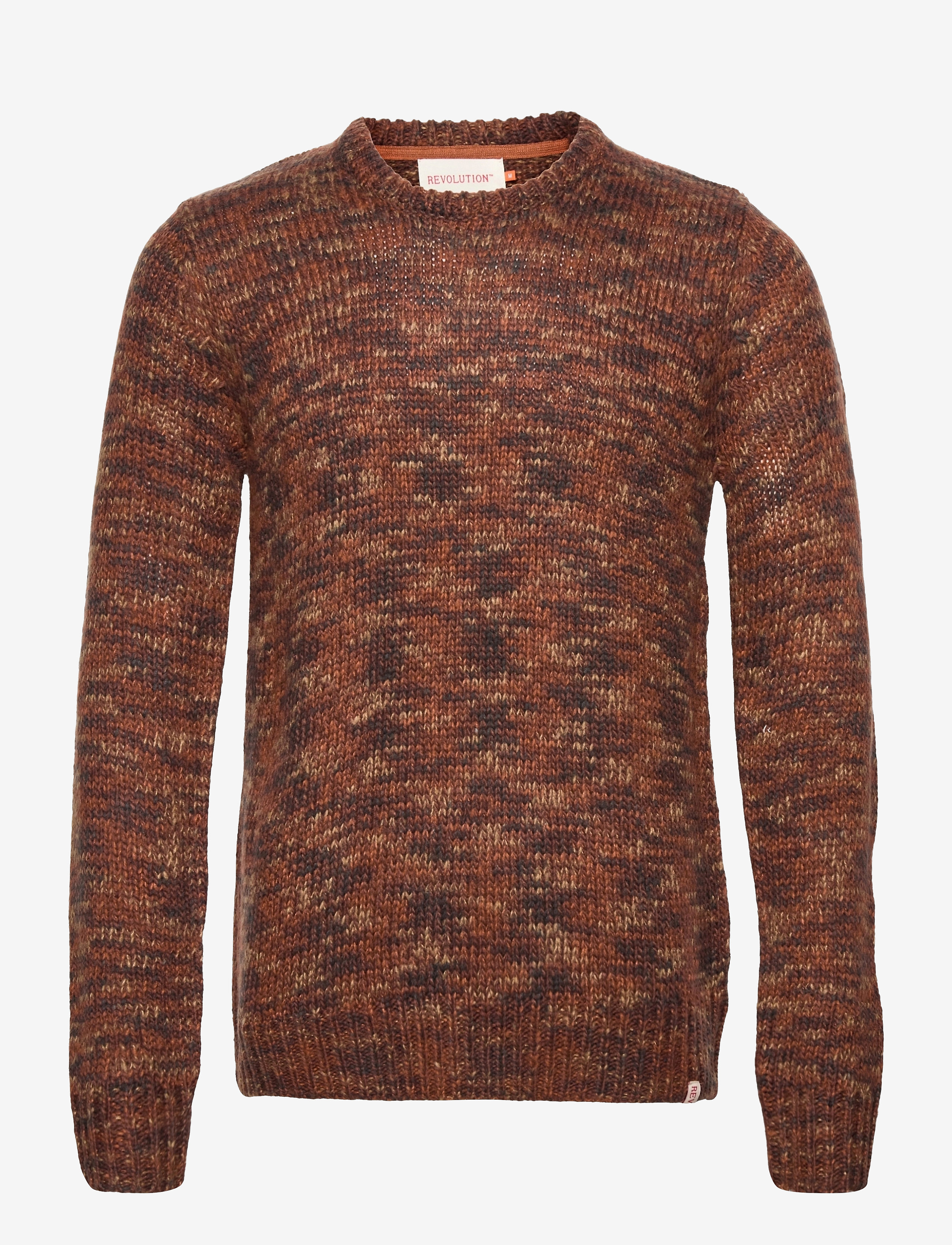 Revolution - Knit Sweater - trøjer - darkbrown - 1