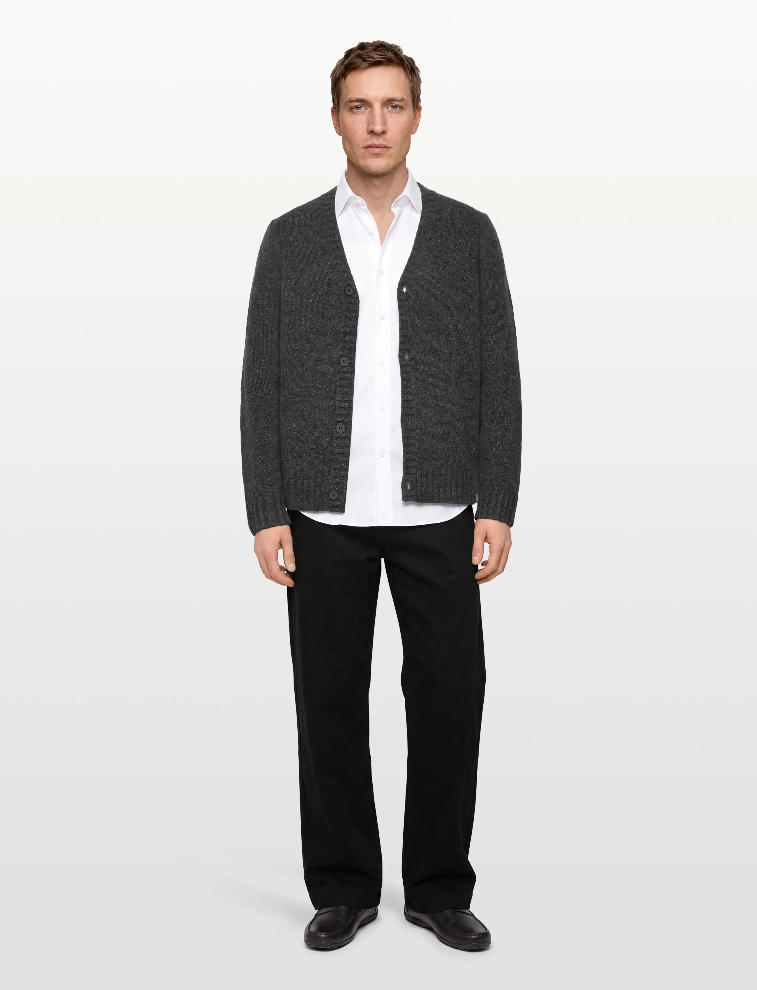 Revolution Knit Cardigan, S, Grey, Strik > Cardigans, Herre