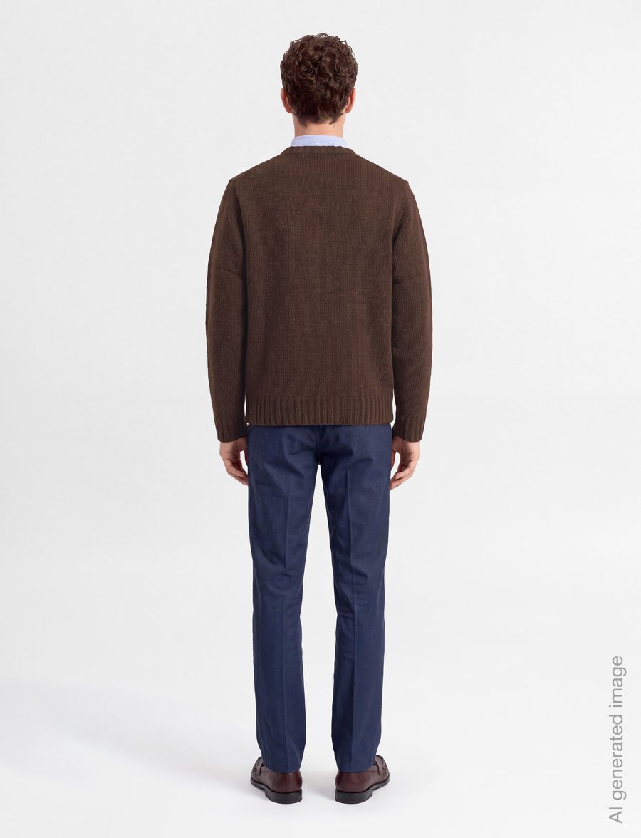 Revolution - Knit Cardigan - strickjacken - darkbrown - 4