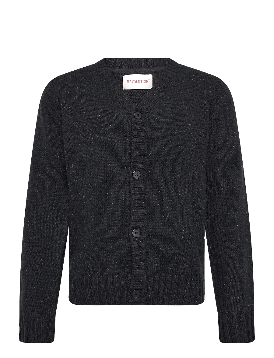 Revolution - Knit Cardigan - strickjacken - darknavy - 0