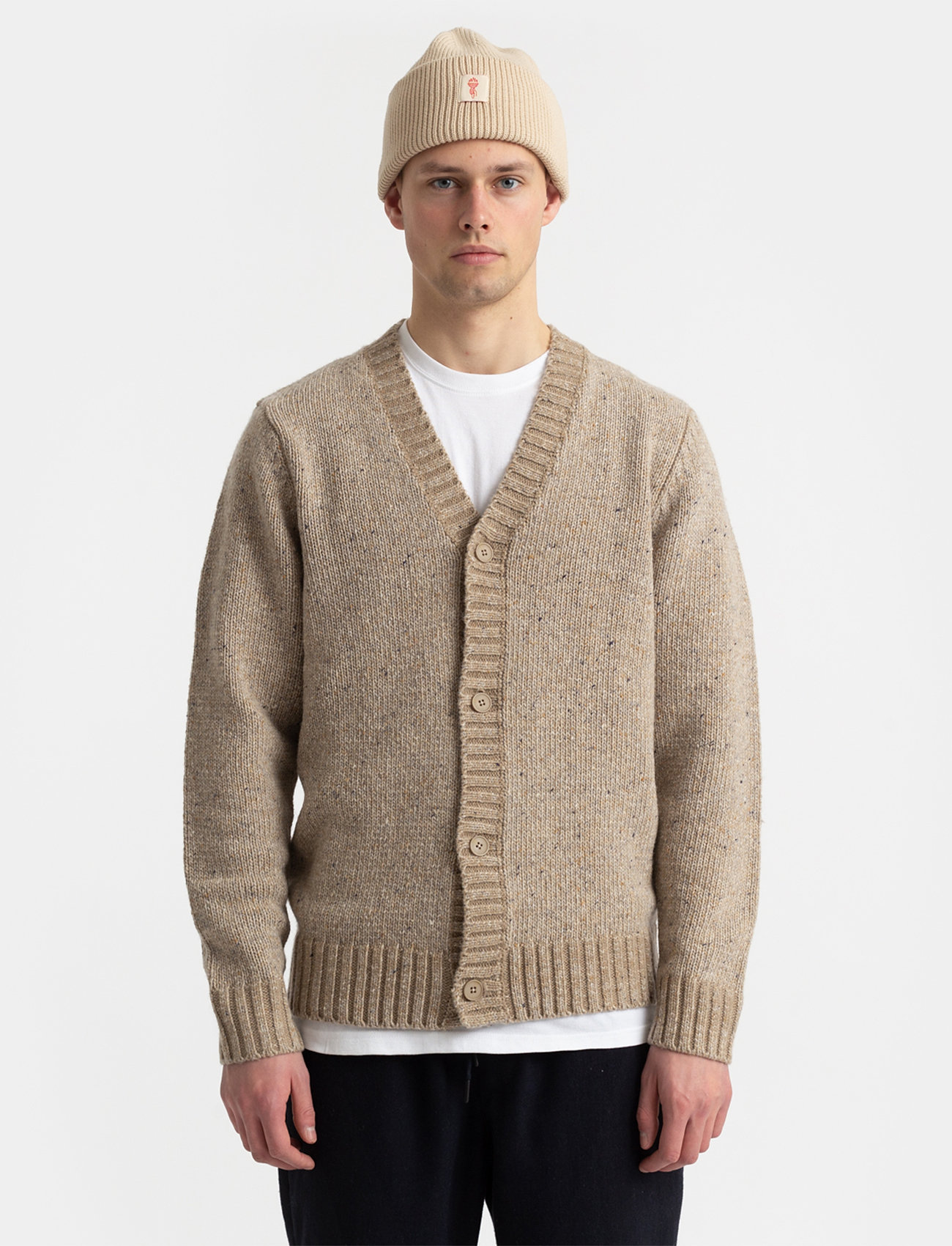 Revolution Knit Cardigan, XXL, Beige, Strik > Cardigans, Herre
