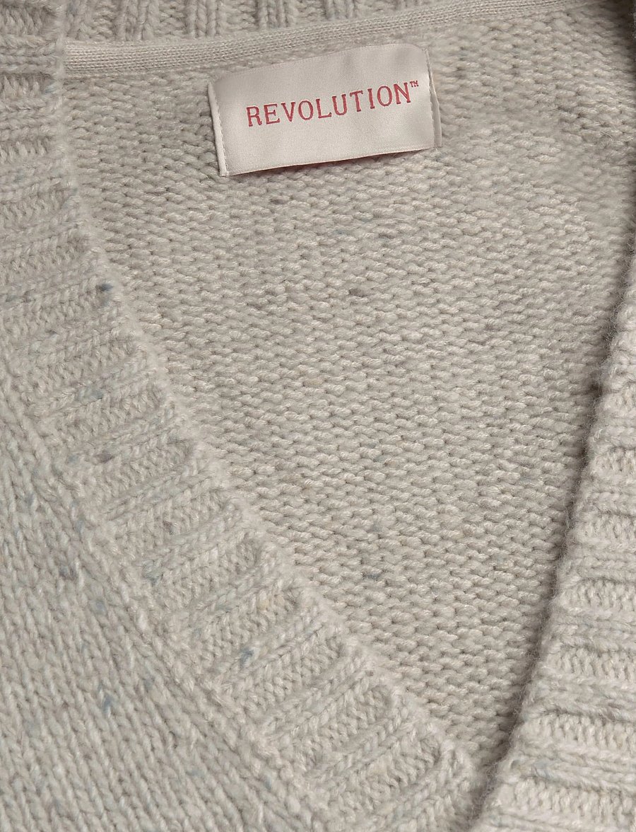 Revolution - Knit Cardigan - cardigans - white - 2