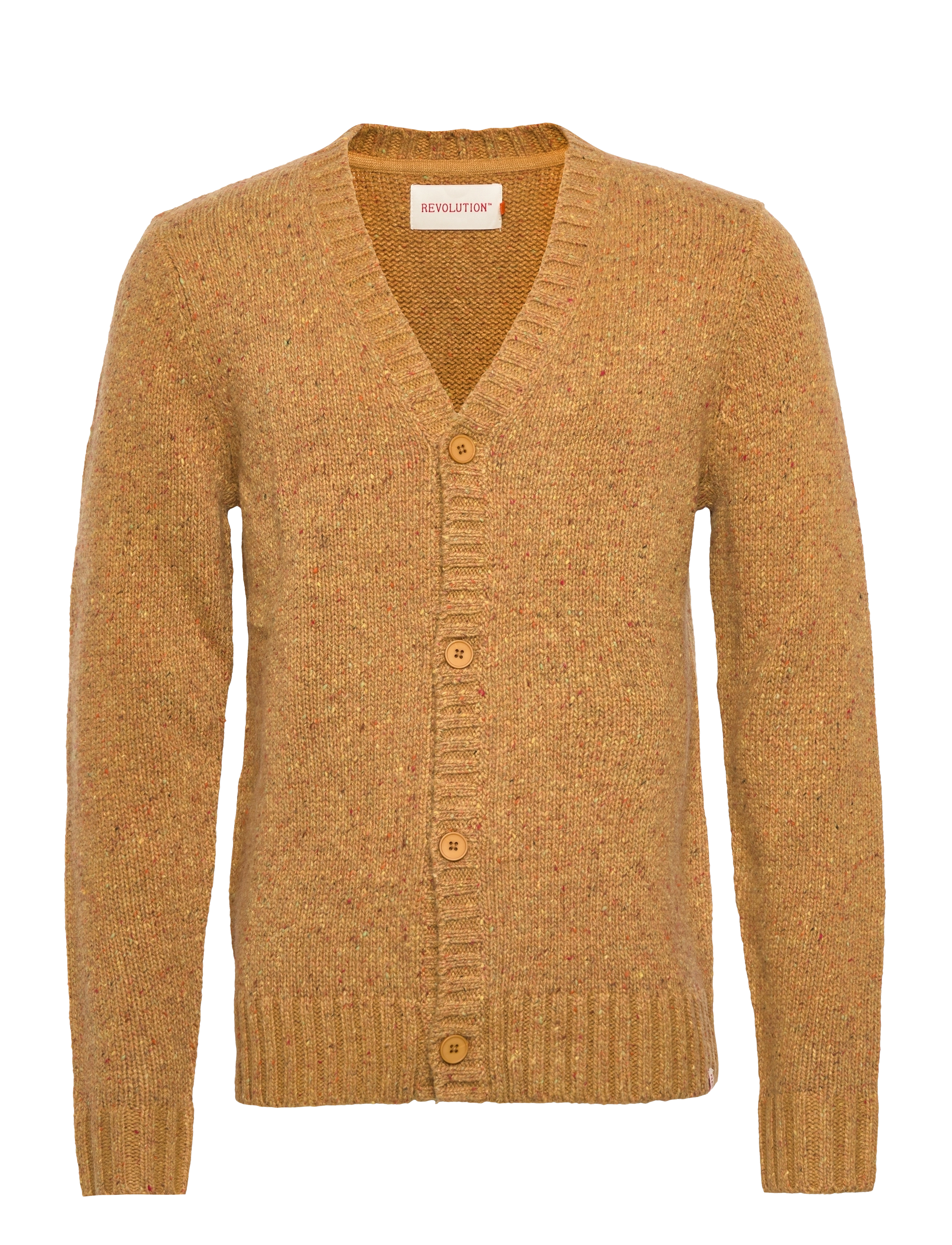 Revolution - Knit Cardigan - koftor - yellow - 1