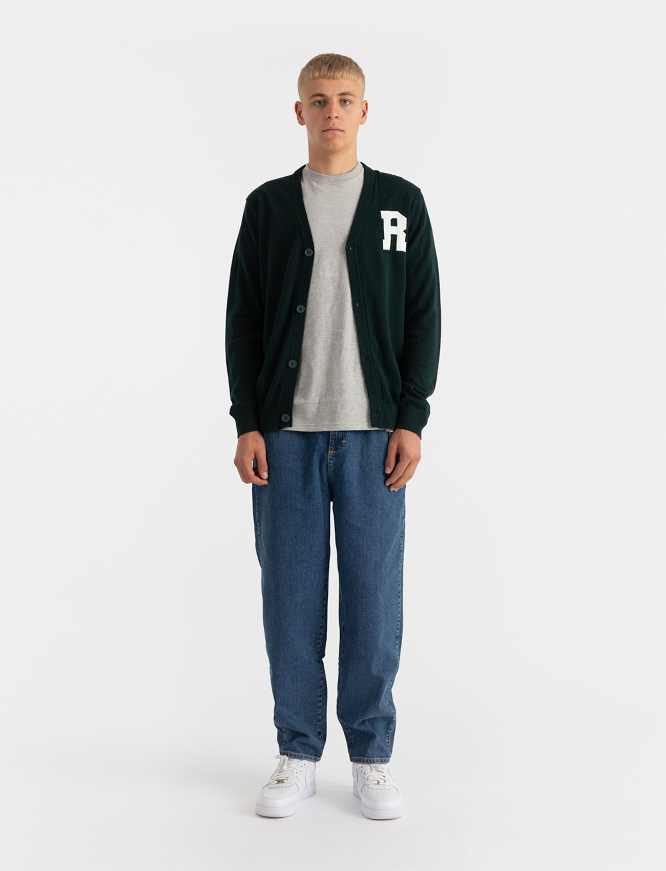 Revolution - Loose Knit Cardigan - green - 3