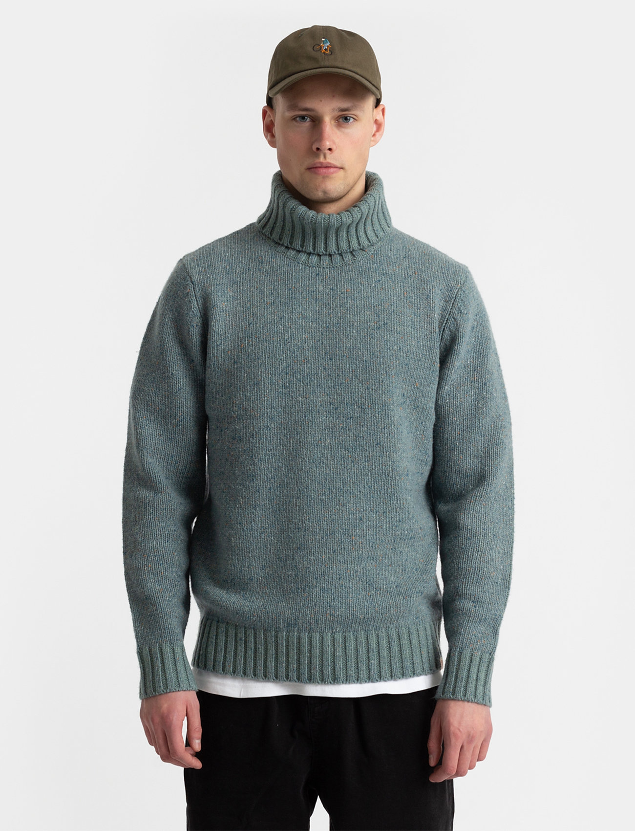 Revolution High-Neck Sweater, M, Knitwear, Blau - Turtlenecks, Männerswear