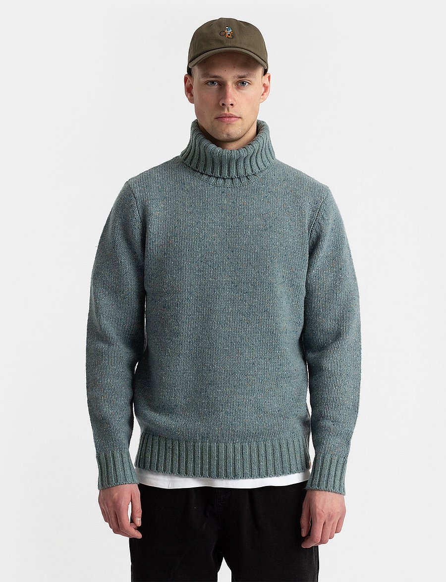 Revolution - High-neck Sweather - rullekraver - blue - 0
