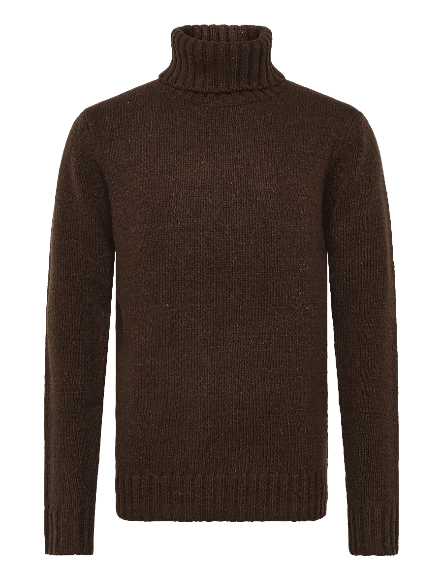 Revolution - High-neck Sweater - rollkragenpullover - darkbrown - 0