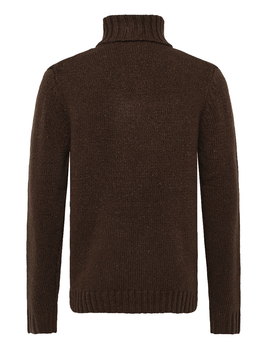Revolution - High-neck Sweater - rollkragenpullover - darkbrown - 1