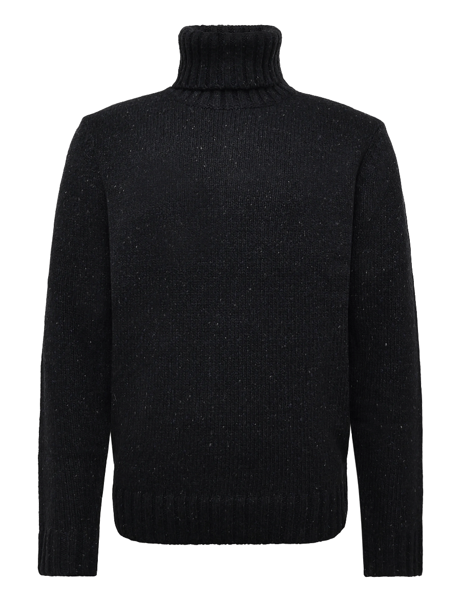 Revolution - High-neck Sweater - rullekraver - darknavy - 0