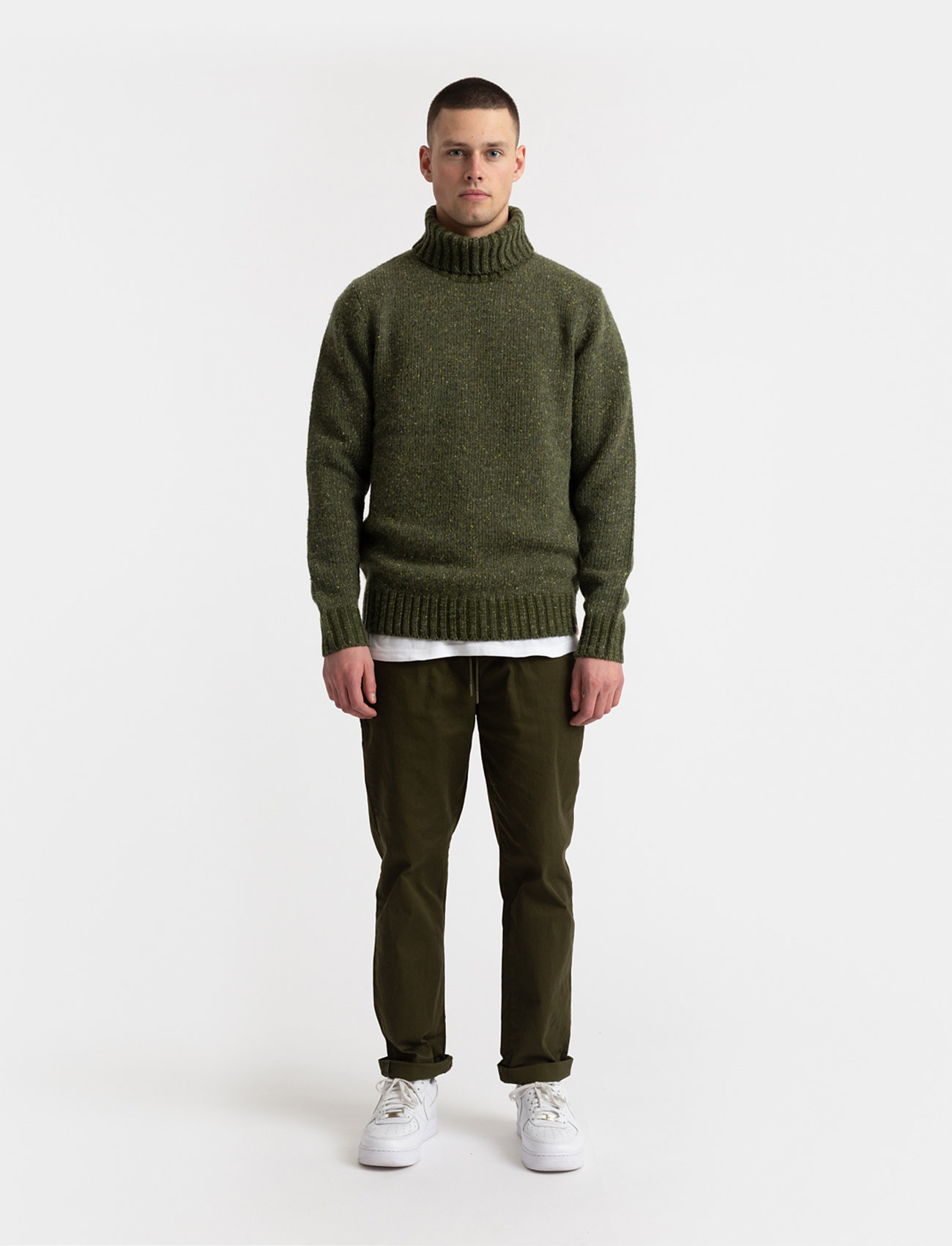 Revolution - High-neck Sweater - rullekraver - green - 3
