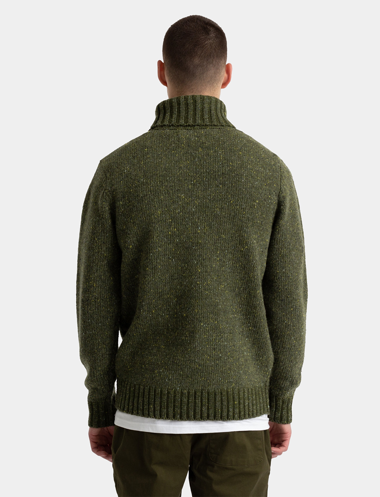 Revolution - High-neck Sweater - rullekraver - green - 4