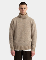 Revolution - High Neck Knit Sweather - megzti laisvalaikio drabužiai - offwhite - 2