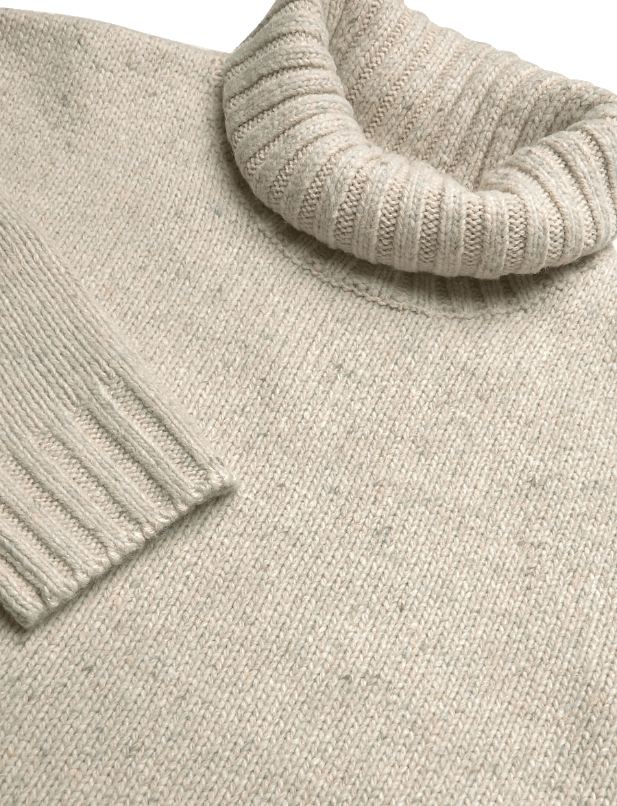 Revolution - High-neck Sweater - rullekraver - white - 2
