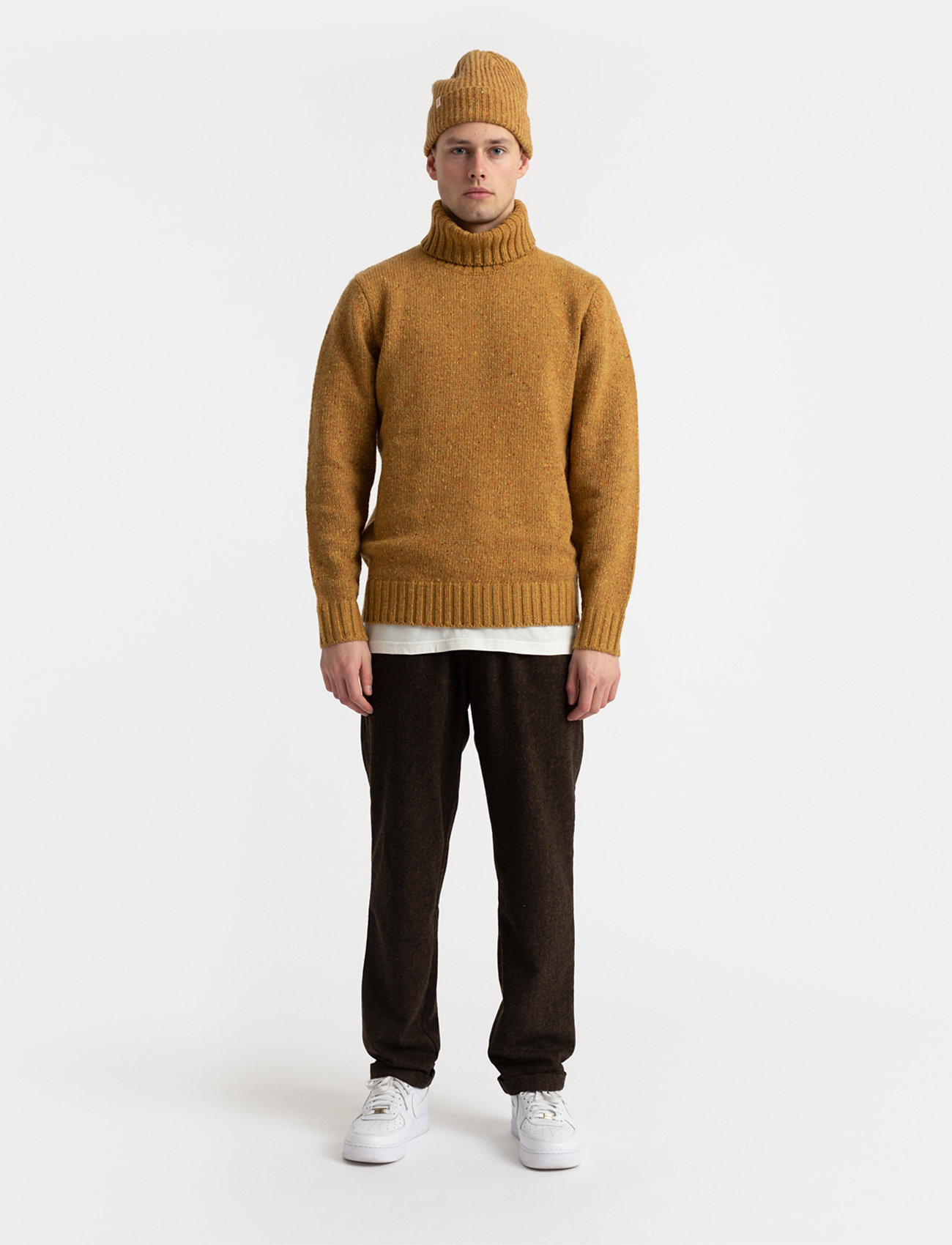 Revolution - High-neck Sweater - rullekraver - yellow - 3