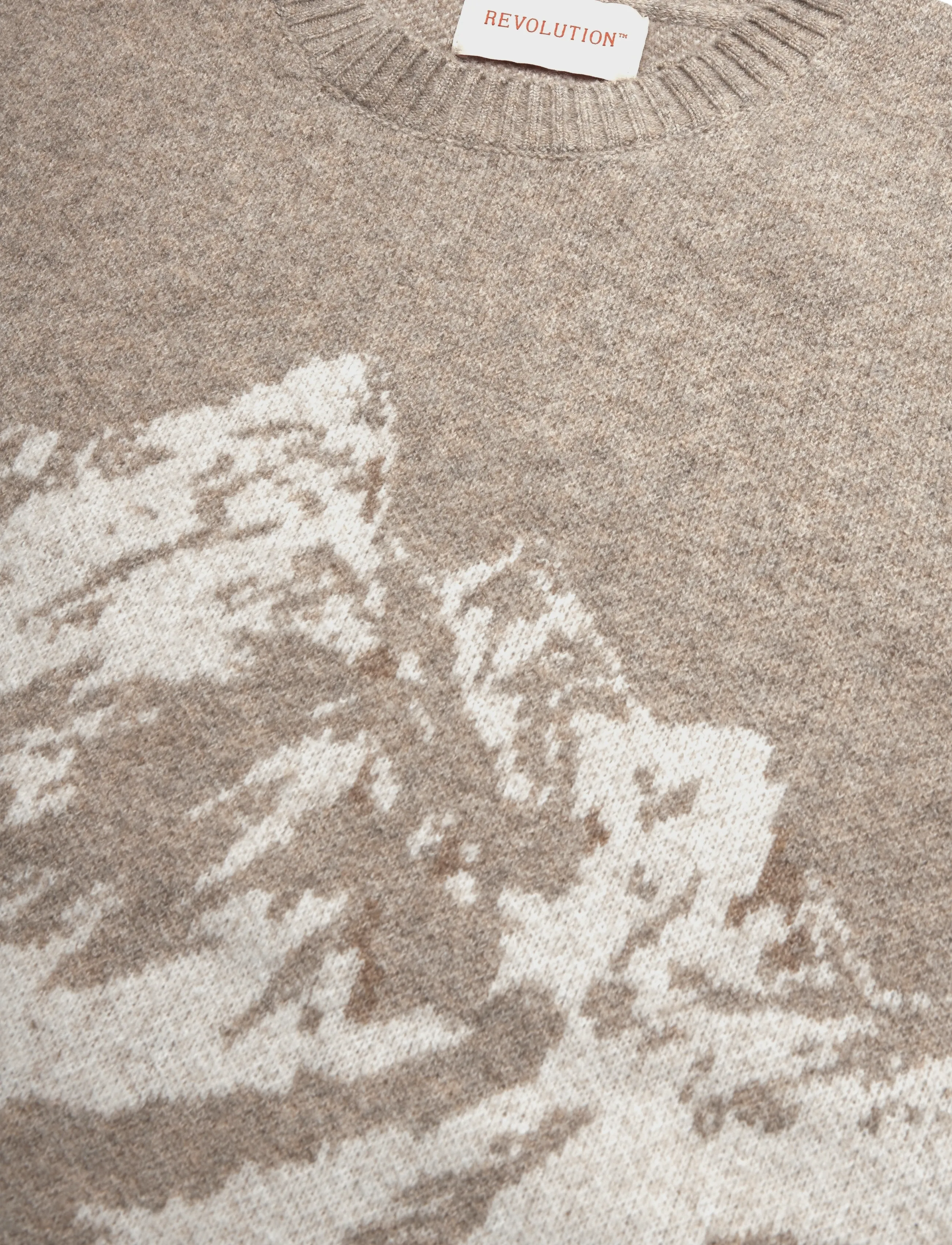 Revolution - Knit Sweater - rund hals - lightbrown - 2