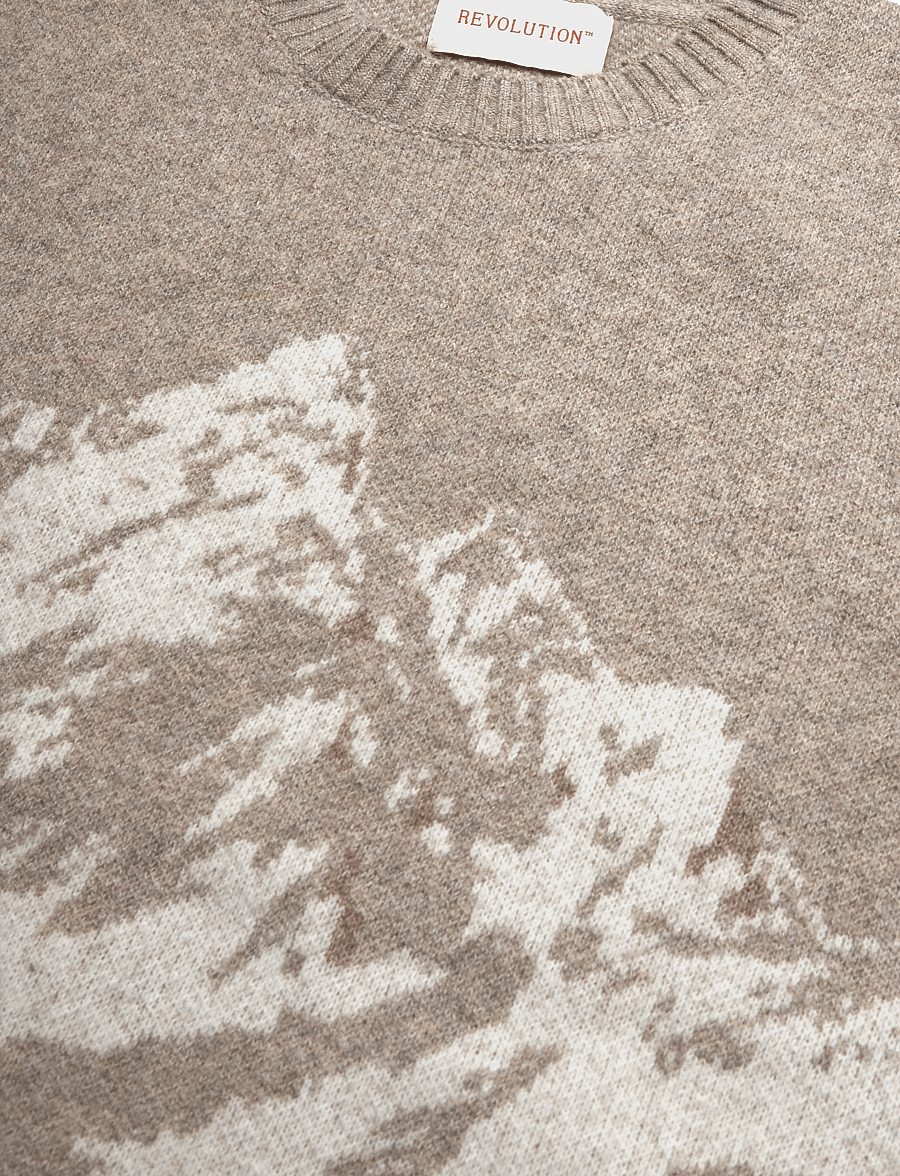 Revolution - Knit Sweater - rund hals - lightbrown - 2