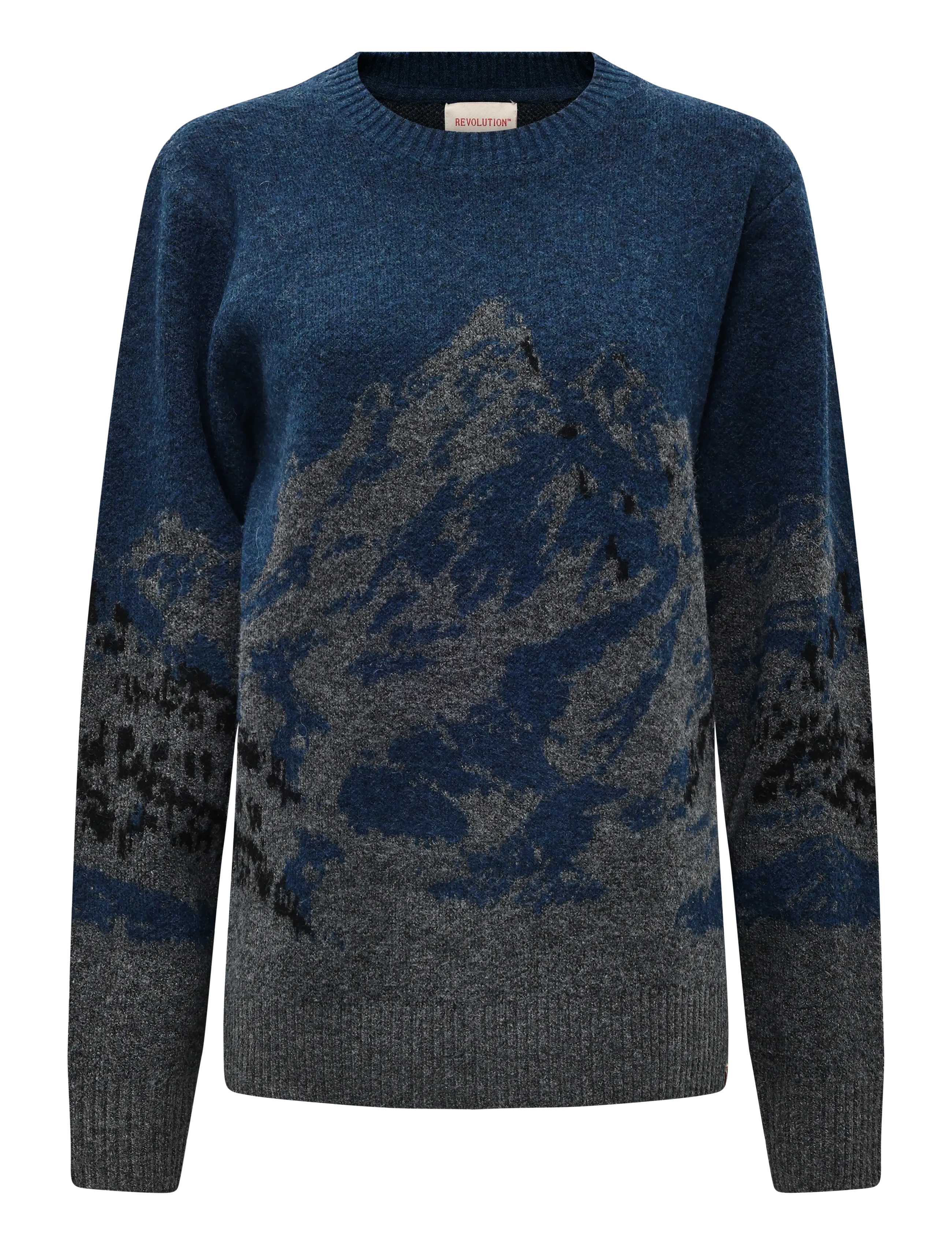 Revolution Knit Sweater - Rund hals - PETROL / navy